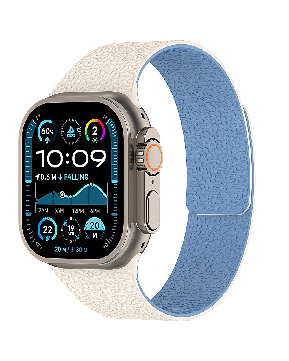 Silicone sport watch band